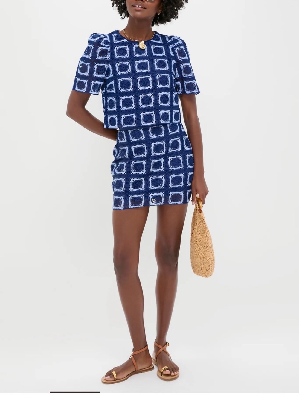 Tuckernuck Navy Geometric Short-Sleeve Set